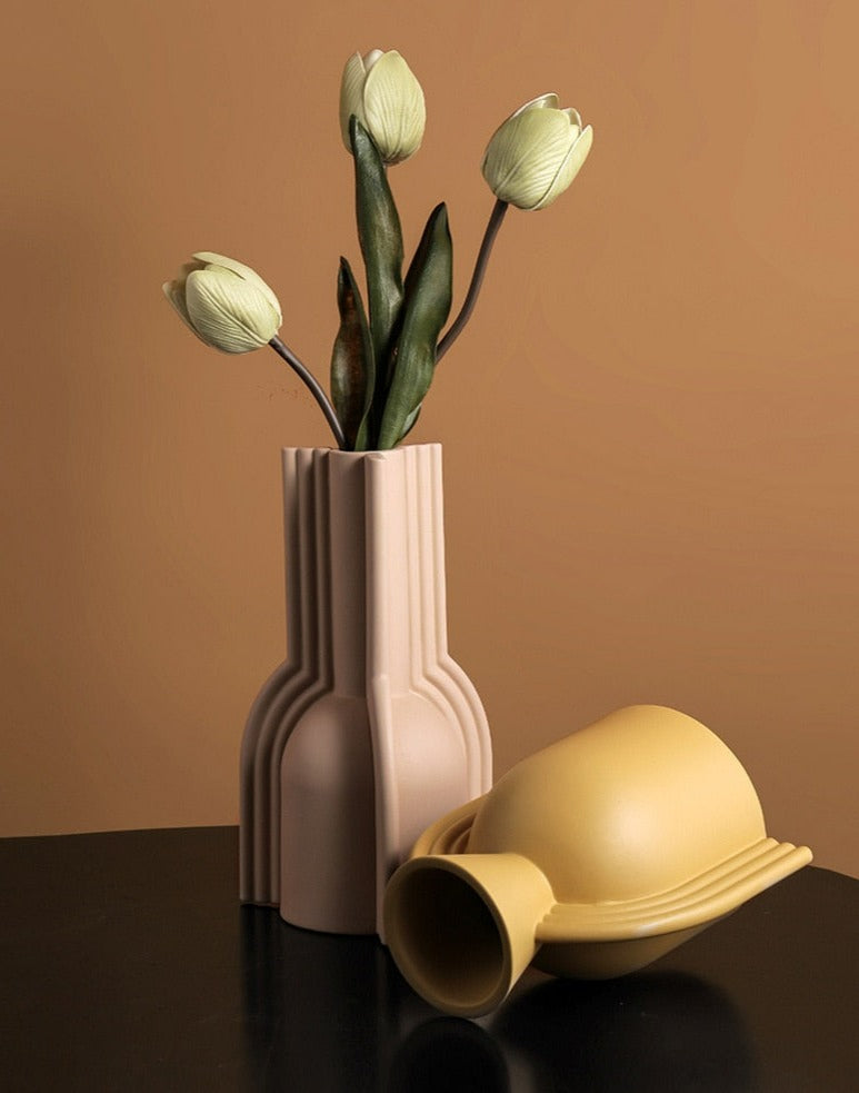geometric pattern vase