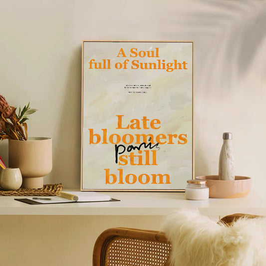 "Late Bloomers" Inspirational Canvas Print 16.99 JUPITER GIFT