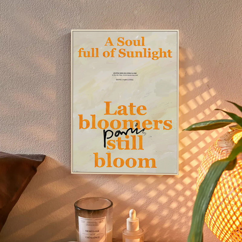 "Late Bloomers" Inspirational Canvas Print 16.99 JUPITER GIFT