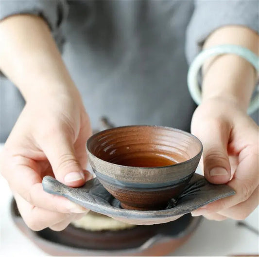Earthy Elegance Ceramic Tea Cups  JUPITER GIFT