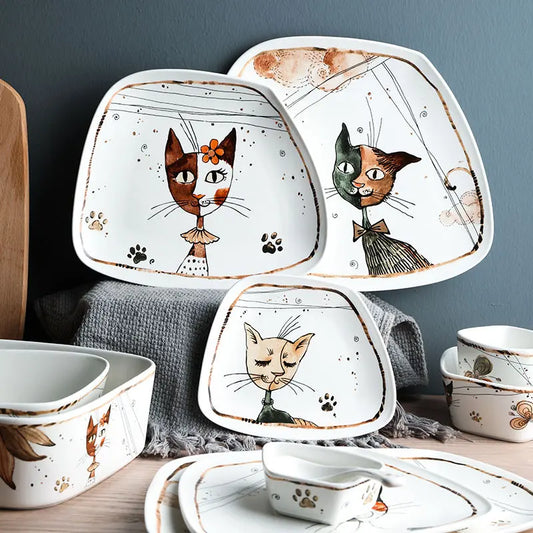 Whimsical Cat Ceramic Tableware Set 24.99 JUPITER GIFT