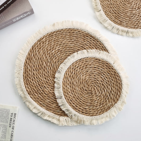 Tassel Straw Placemats with Bohemian Touch (4pcs) 29.99 JUPITER GIFT