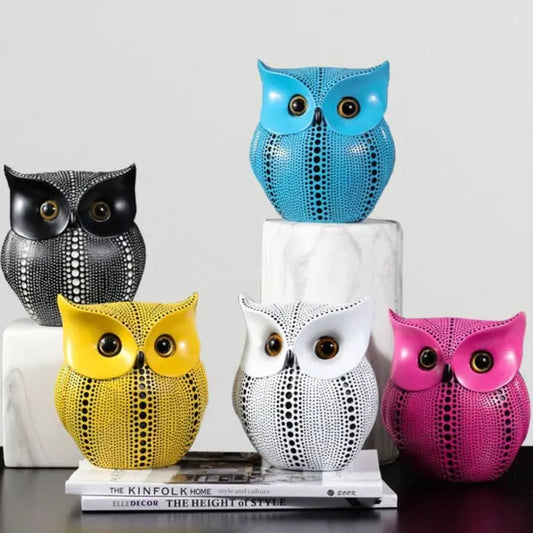 Polka Dot Art Owl Ornaments 34.99 JUPITER GIFT