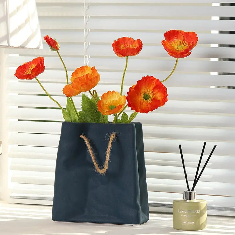 Ceramic Bag Shaped Vase