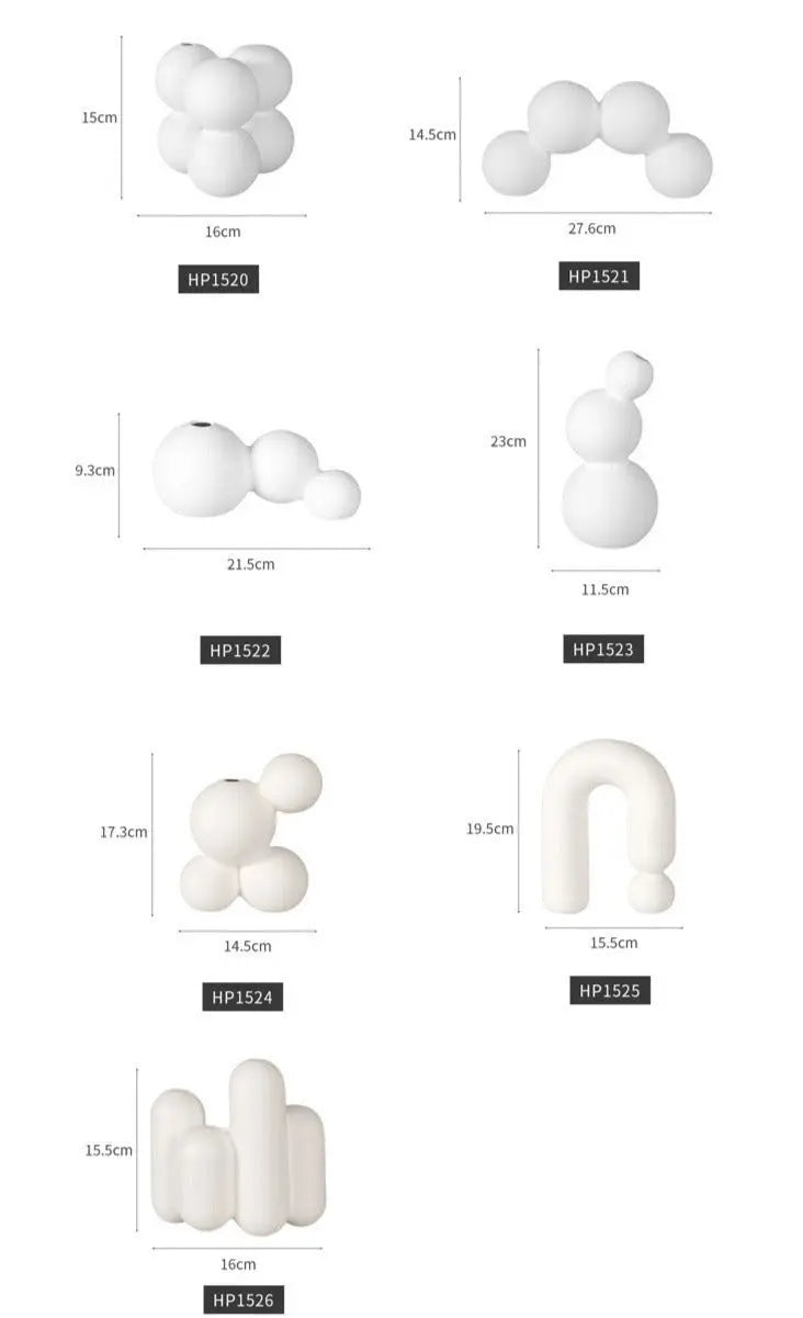 Ceramic Bisque Molecule Shaped Vase 40.99 JUPITER GIFT