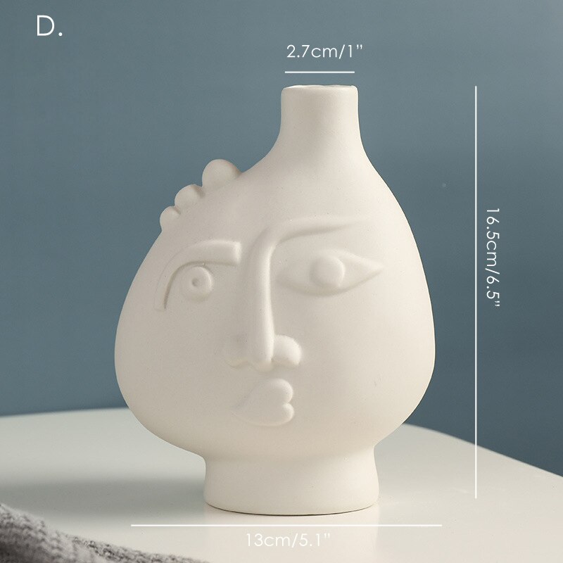 Abstract Portrait Shaped Ceramic Vases 33.99 JUPITER GIFT